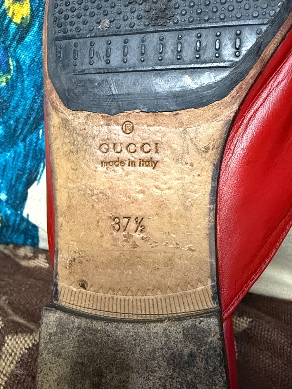 GUCCI WOMEN'S LOAFERS PRINCETOWN RED - Picture 7 of 12